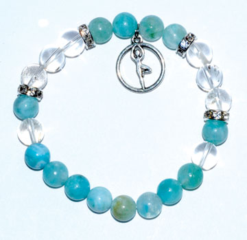 8mm Hemimorphite/ Quartz with Yoga 8mm Hemimorphite/ Quartz with Yoga