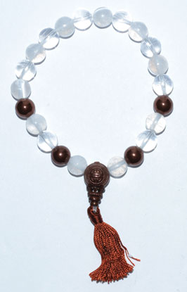 8mm Selenite/ Qtz/ Copper Tassel 8mm Selenite/ Qtz/ Copper Tassel